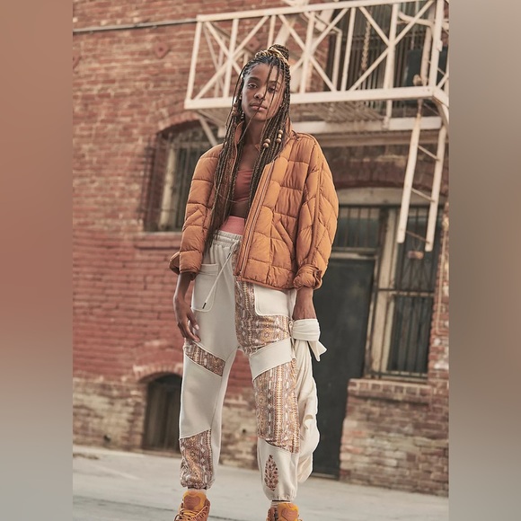 Free People Orange Puffer Jacket - Picture 6 of 8